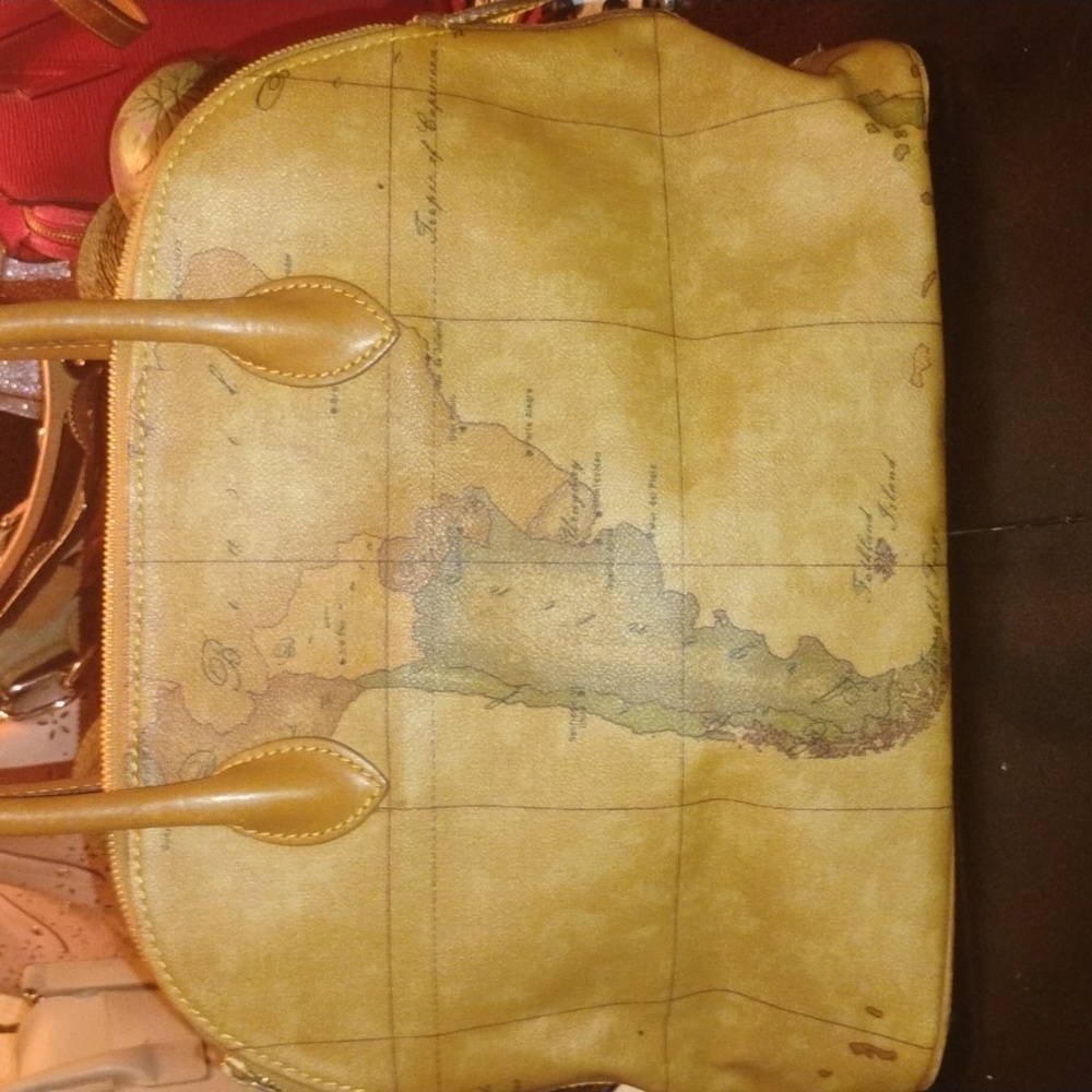 Alviero Martini Map Vintage Domed Satchel - Picture 2 of 12